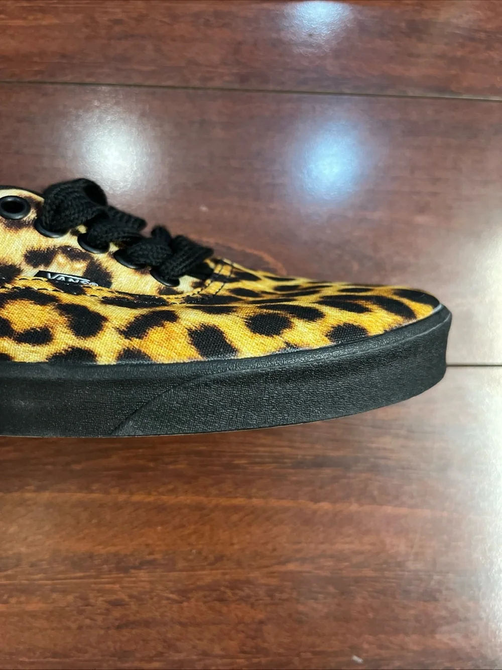 Womens 8.5 Vans Authentic Lowpro Leopard Print Low Top Shoe Sneaker New HALF BOX